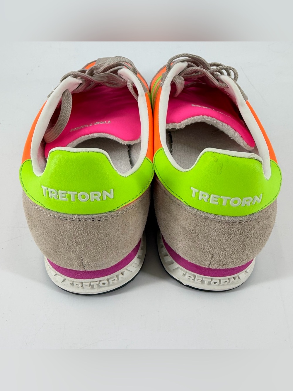 Tretorn Rawlins 10 Sneakers Suede & Neon 9.5 - Picture 7 of 10